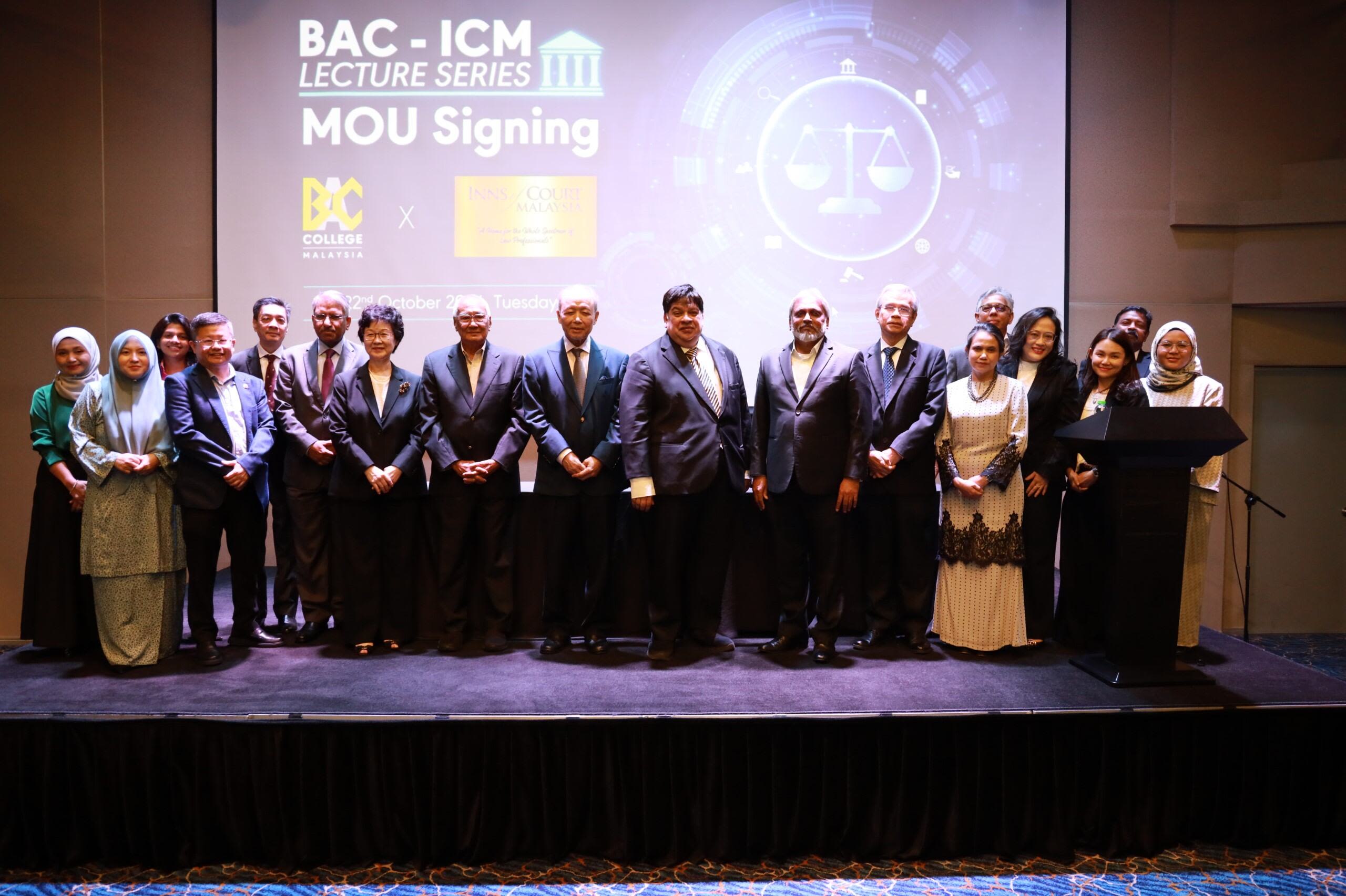 A Milestone in Legal Education BAC and the Inns of Court Malaysia Forge Historic Partnership