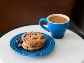 chocolate cookie on plate